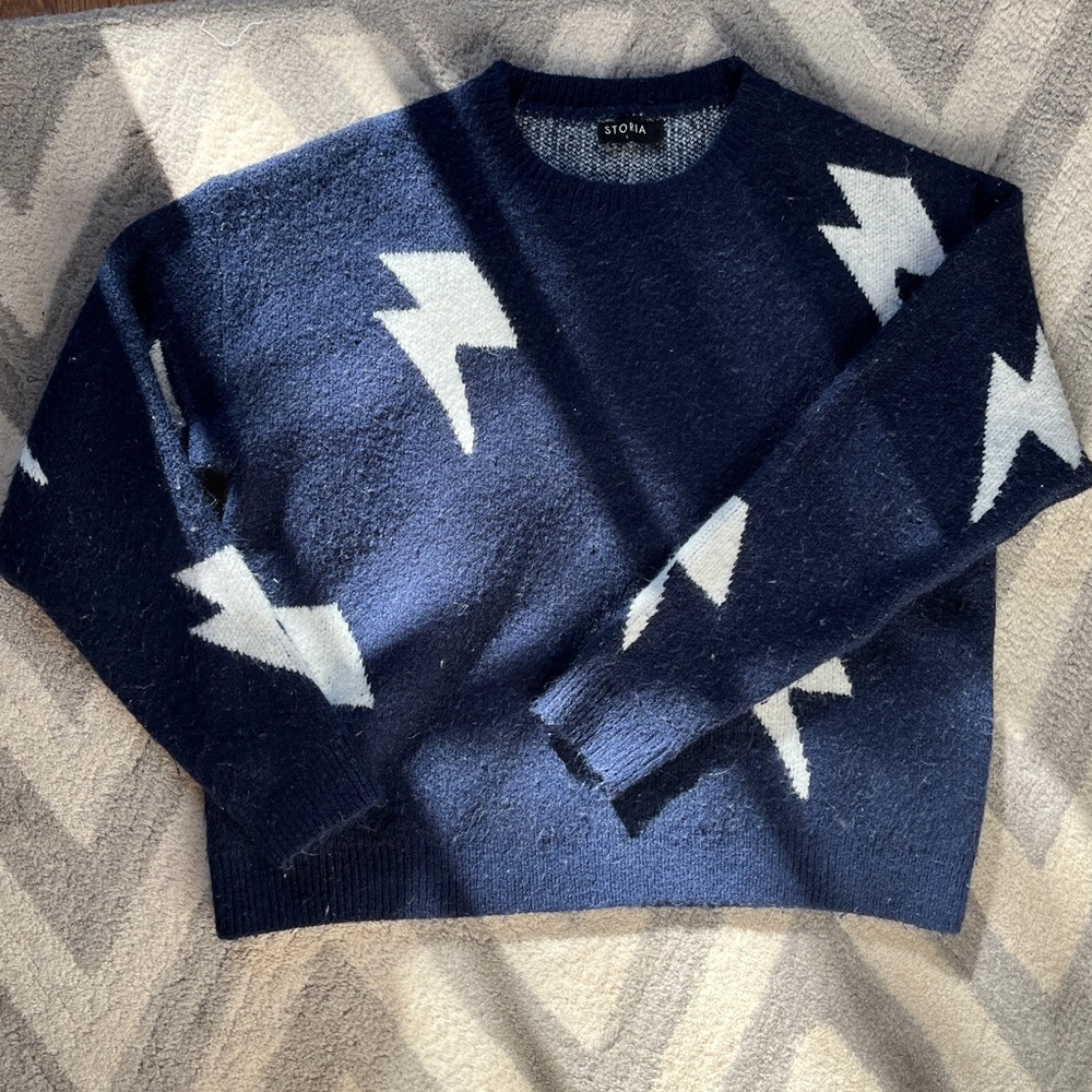 Lightning bolt cashmere sweater